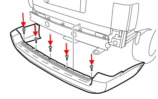 diagram of rear bumper Land Rover Range Rover III (2002-2012)